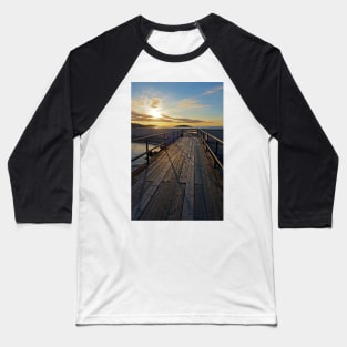 Good Harbor Beach Footbridge Shadows Baseball T-Shirt